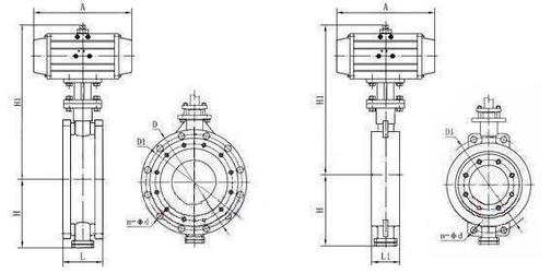 氣動開關(guān)蝶閥結(jié)構(gòu)圖